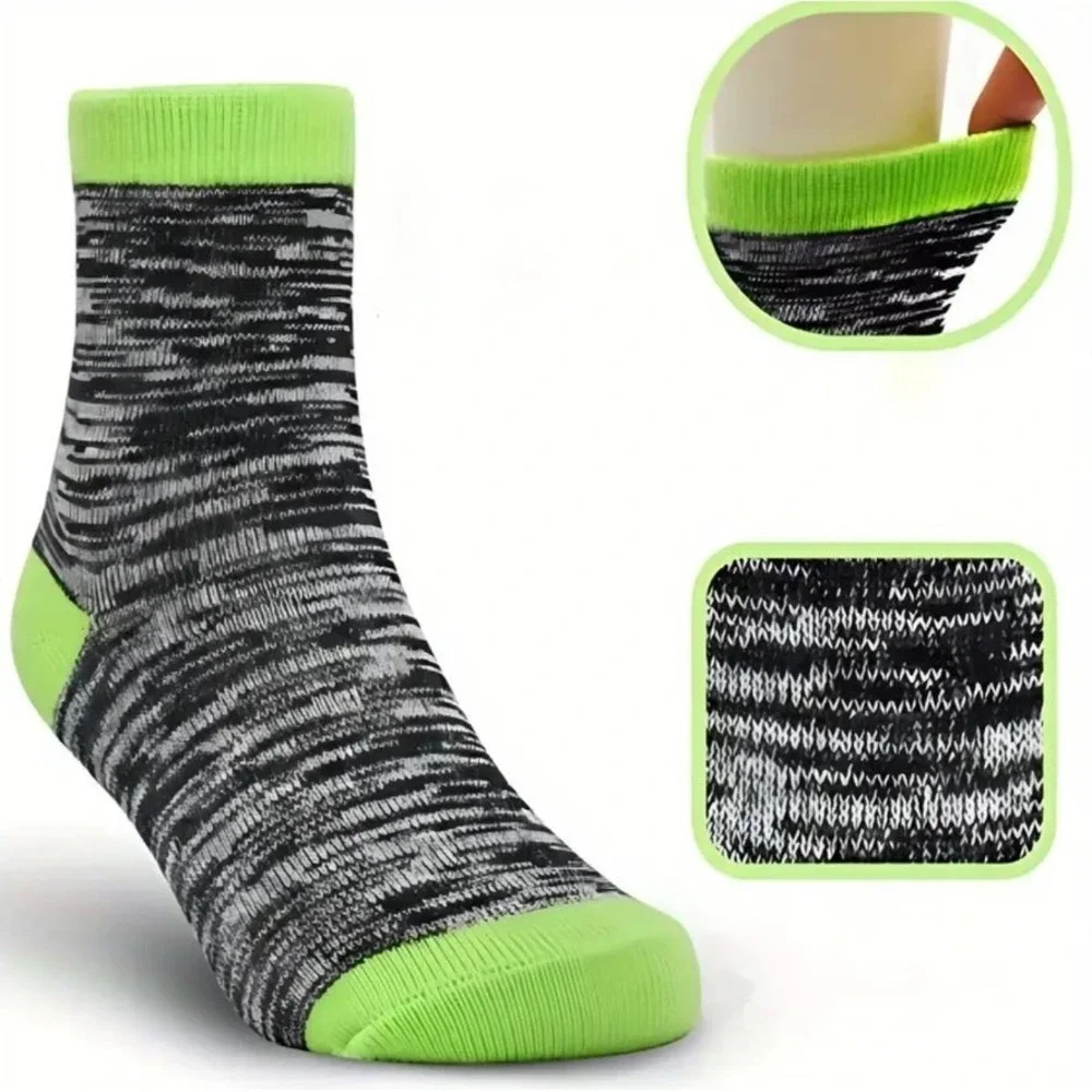 Sports Casual Crew Socks 7-10 YO Boys Retro Striped Soft Anti-slip‎ Youth NEW